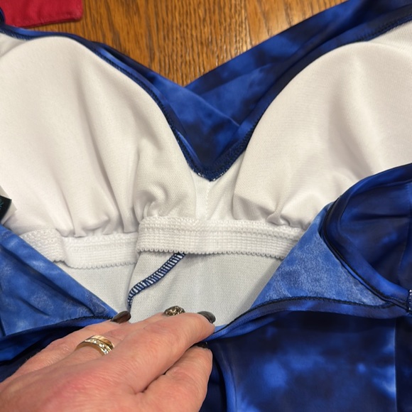 Aqua Green Swimwear - one piece Royal blue with complete front tummy support - Picture 12 of 14